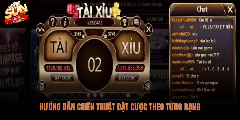 Chiến thuật vào cược theo mẹo bắt cầu tài xỉu Sunwin cho từng pattern